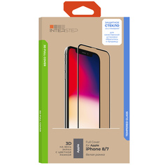 Защитное стекло InterStep 3D Full Cover iPhone 8/7 Бел.рамк. 3D Full Cover iPhone 8/7 Бел.рамк.