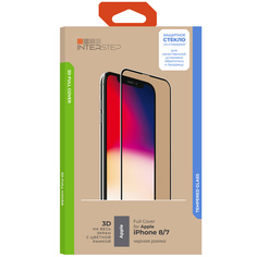 Защитное стекло InterStep 3D Full Cover iPhone 8/7 Черн.рамк. 3D Full Cover iPhone 8/7 Черн.рамк.