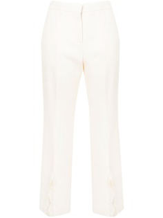 Alexander McQueen узкие брюки с кружевной вставкой