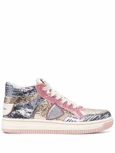 Philippe Model Paris кроссовки с пайетками