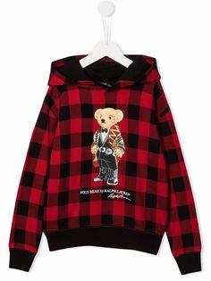 Ralph Lauren Kids худи Polo Bear в клетку