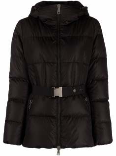 Moncler длинный пуховик Cardoncelle с поясом