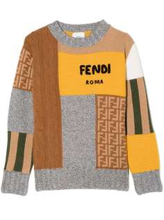 Fendi Kids джемпер с круглым вырезом и логотипом FF