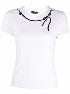 Elisabetta Franchi декорированная футболка