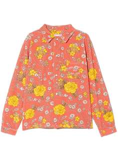 ERL KIDS вельветовая рубашка с цветочным принтом