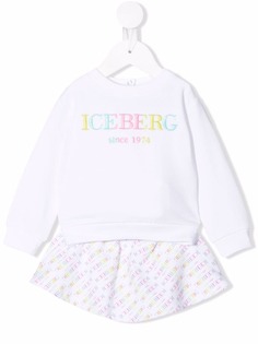 Iceberg Kids комплект из топа и юбки с вышивкой