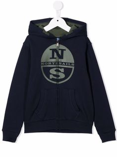 North Sails Kids худи из органического хлопка с логотипом