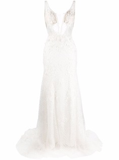 Loulou свадебное платье с V-образным вырезом