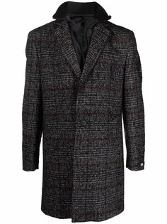 Karl Lagerfeld клетчатое пальто с капюшоном