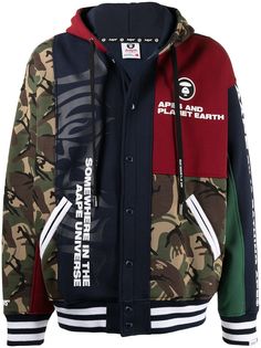 AAPE BY *A BATHING APE® худи в технике пэчворк