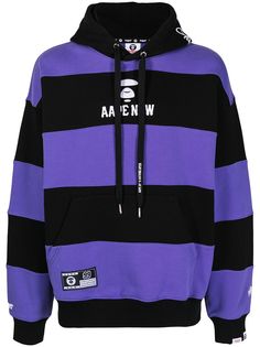 AAPE BY *A BATHING APE® полосатое худи с кулиской