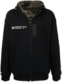 AAPE BY *A BATHING APE® худи на молнии с надписью