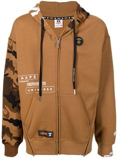 AAPE BY *A BATHING APE® худи на молнии с графичным принтом