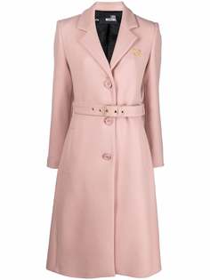 Love Moschino пальто с вышитым логотипом