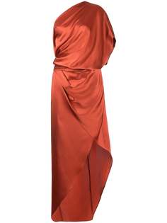 Michelle Mason шелковое платье миди с драпировкой
