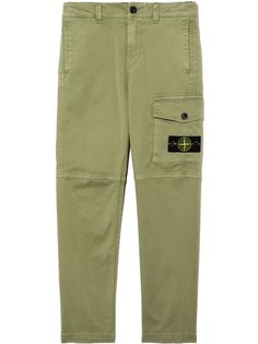 Stone Island Junior брюки карго с нашивкой Compass