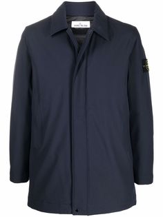 Stone Island куртка-рубашка с нашивкой Compass