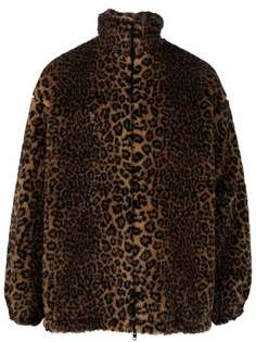 Balenciaga пальто оверсайз с леопардовым принтом
