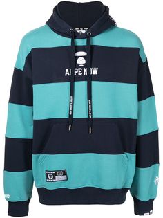 AAPE BY *A BATHING APE® двухцветное худи в полоску