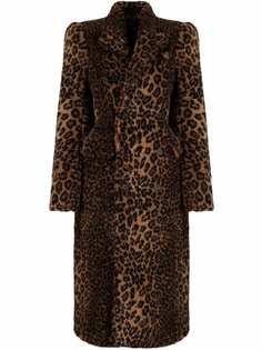 Balenciaga пальто с леопардовым принтом