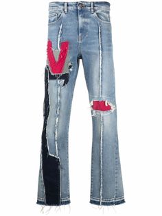 VAL KRISTOPHER джинсы с нашивкой-логотипом