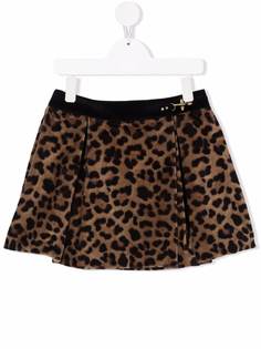 Fay Kids юбка мини с леопардовым принтом