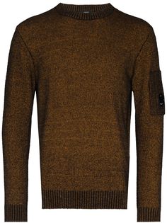 C.P. Company фактурный джемпер с декором Lens