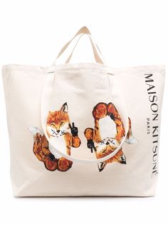Maison Kitsuné сумка-шопер с логотипом