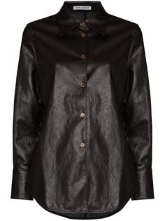 Our Legacy рубашка Carp из искусственной кожи