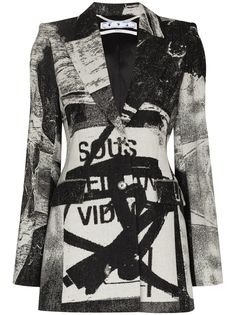 Off-White приталенный блейзер из коллаборации с Pablo Tomek