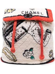 Chanel Pre-Owned махровый рюкзак 1994-го года с логотипом CC