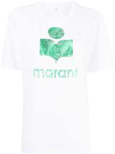 Isabel Marant льняная футболка с логотипом