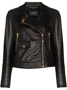 Versace байкерская куртка с декором Safety Pin