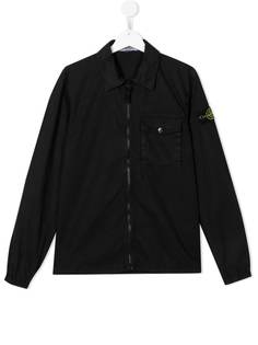 Stone Island Junior куртка-рубашка Garment Dyed Brushed