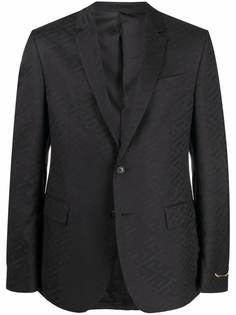 Versace однобортный пиджак с узором La Greca
