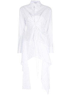 Yohji Yamamoto многослойная рубашка асимметричного кроя