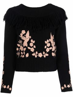 Blugirl джемпер с круглым вырезом и цветочным принтом