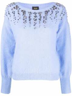 LIU JO фактурный джемпер с узкими манжетами