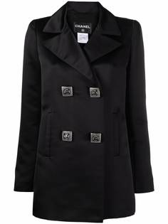 Chanel Pre-Owned шелковый двубортный блейзер 2010-го года