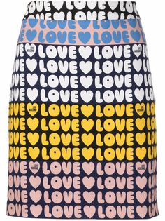 Love Moschino юбка с завышенной талией и логотипом