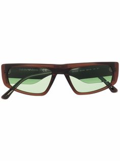 Emporio Armani солнцезащитные очки в прямоугольной оправе