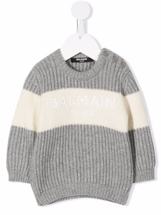 Balmain Kids джемпер с вышитым логотипом