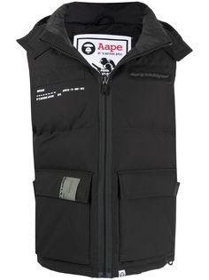 AAPE BY *A BATHING APE® дутый жилет на молнии