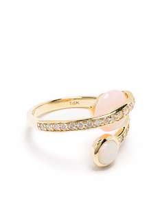 Pamela Love кольцо Comet Bypass из желтого золота
