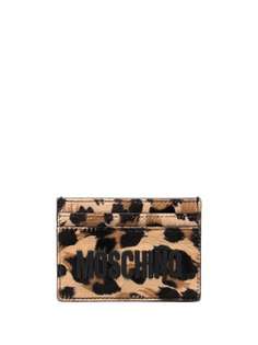 Moschino картхолдер с леопардовым принтом