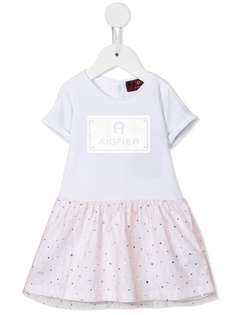 Aigner Kids платье со стразами