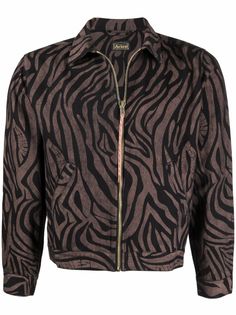 Aries джинсовая куртка на молнии с тигровым принтом