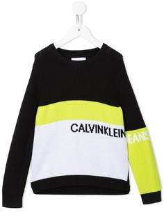 Calvin Klein Kids джемпер в стиле колор-блок