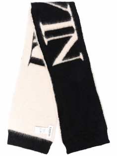 LANVIN двусторонний шарф вязки интарсия с логотипом