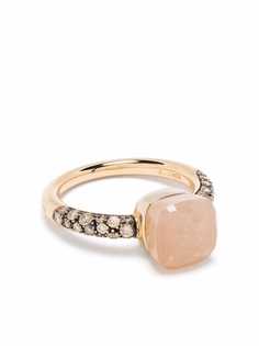 Pomellato кольцо Nudo из розового золота с лунным камнем и бриллиантами